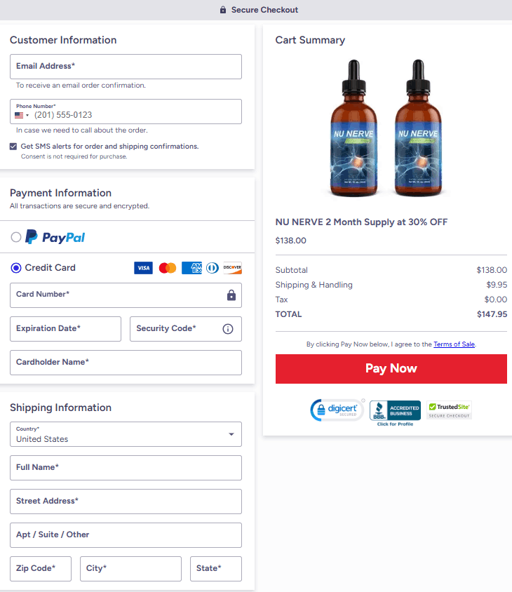 Nu Nerve-Secure-Checkout